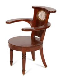 A French Mahogany Fauteuil de Bureau