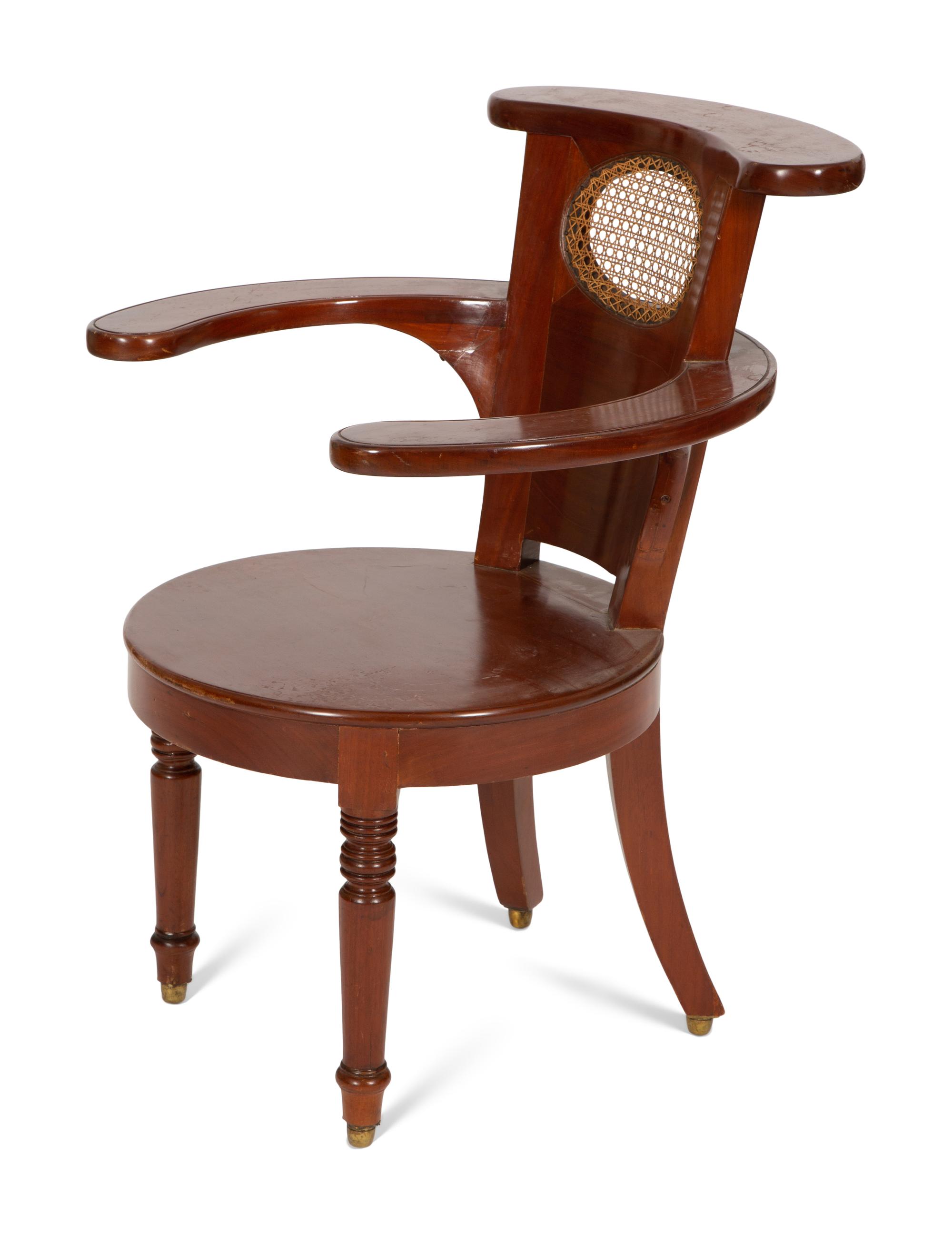 A French Mahogany Fauteuil de Bureau