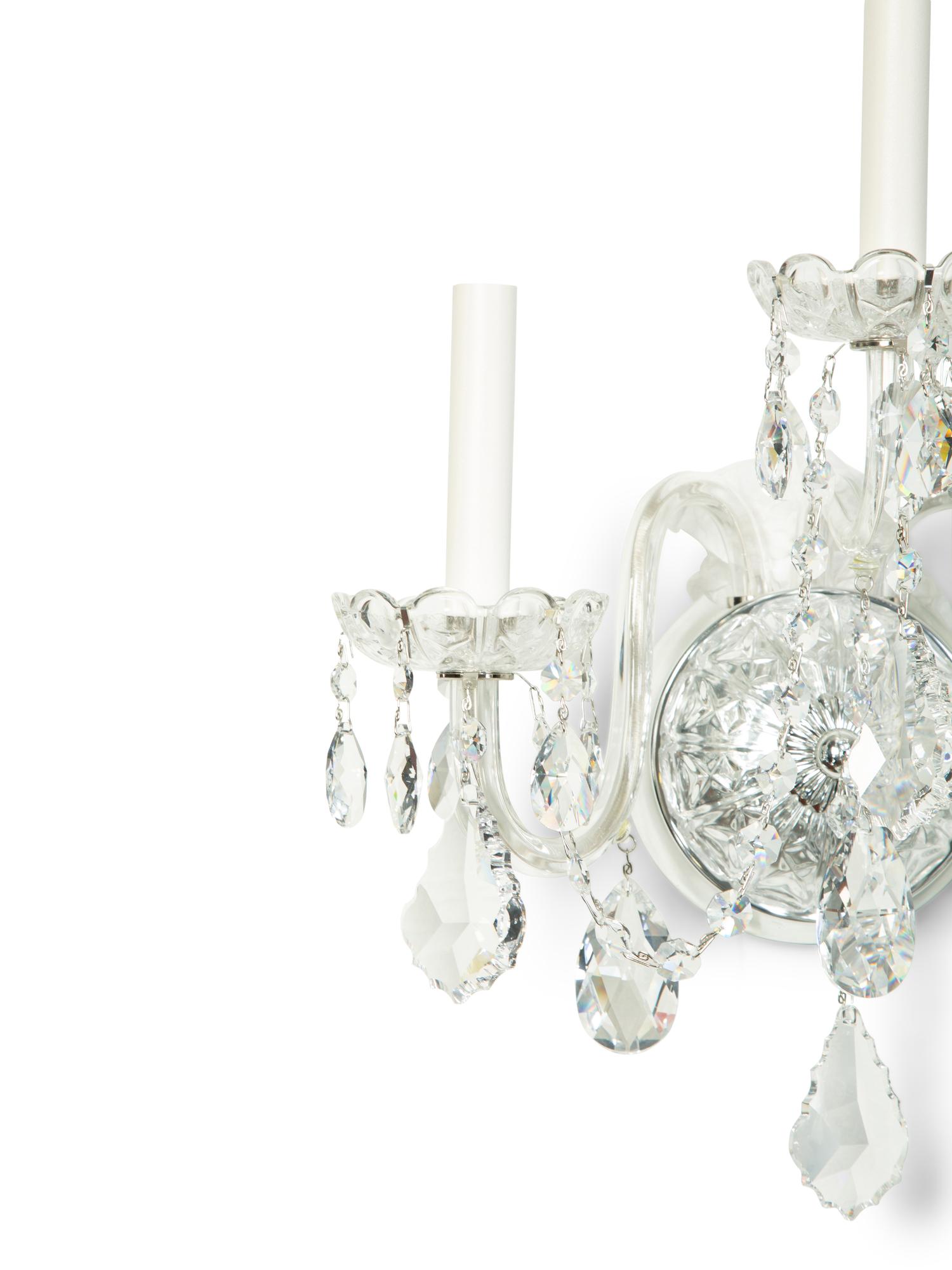 A Pair of Schonbek Cut Glass Wall Sconces — 20TH CENTURY