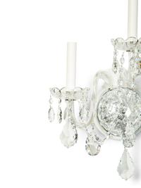 A Pair of Schonbek Cut Glass Wall Sconces — 20TH CENTURY