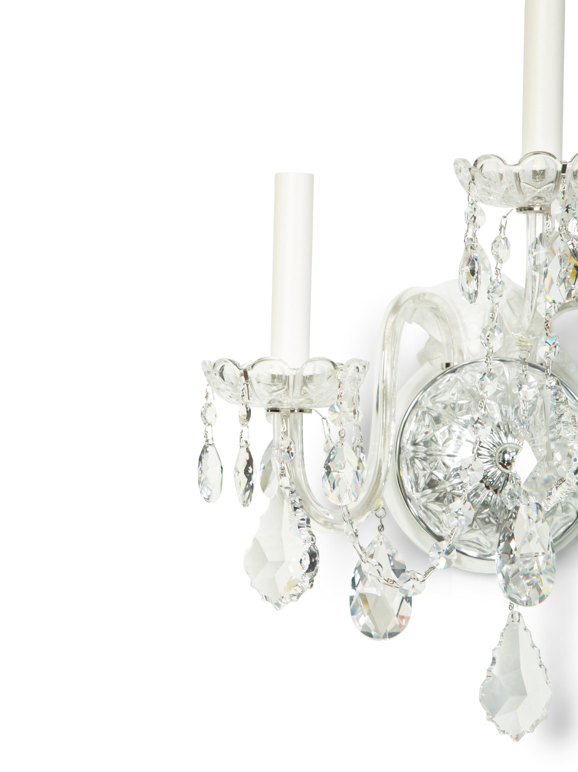 A Pair of Schonbek Cut Glass Wall Sconces — 20TH CENTURY
