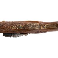 Contemporary Cased Pair of Flintlock Pistols in the Style of Leopold Becher by John B. Derrick (American, b.1936)