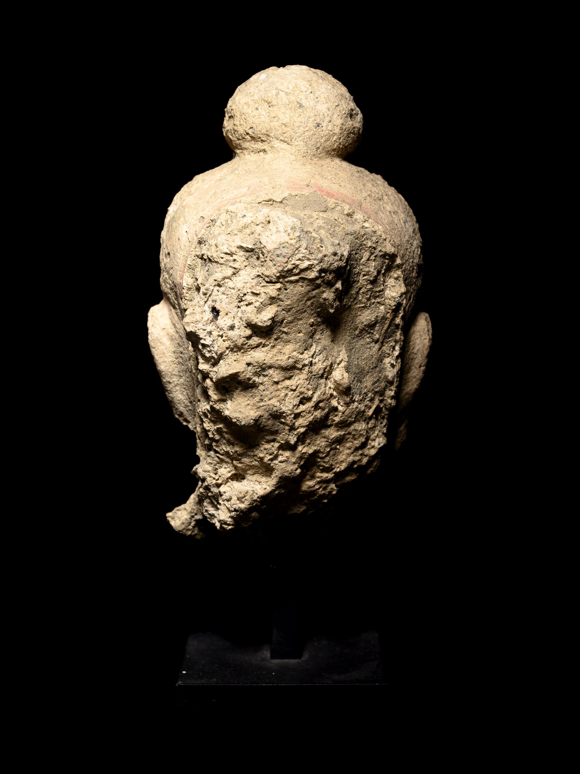 Two Gandharan Fragmentary Stucco Heads