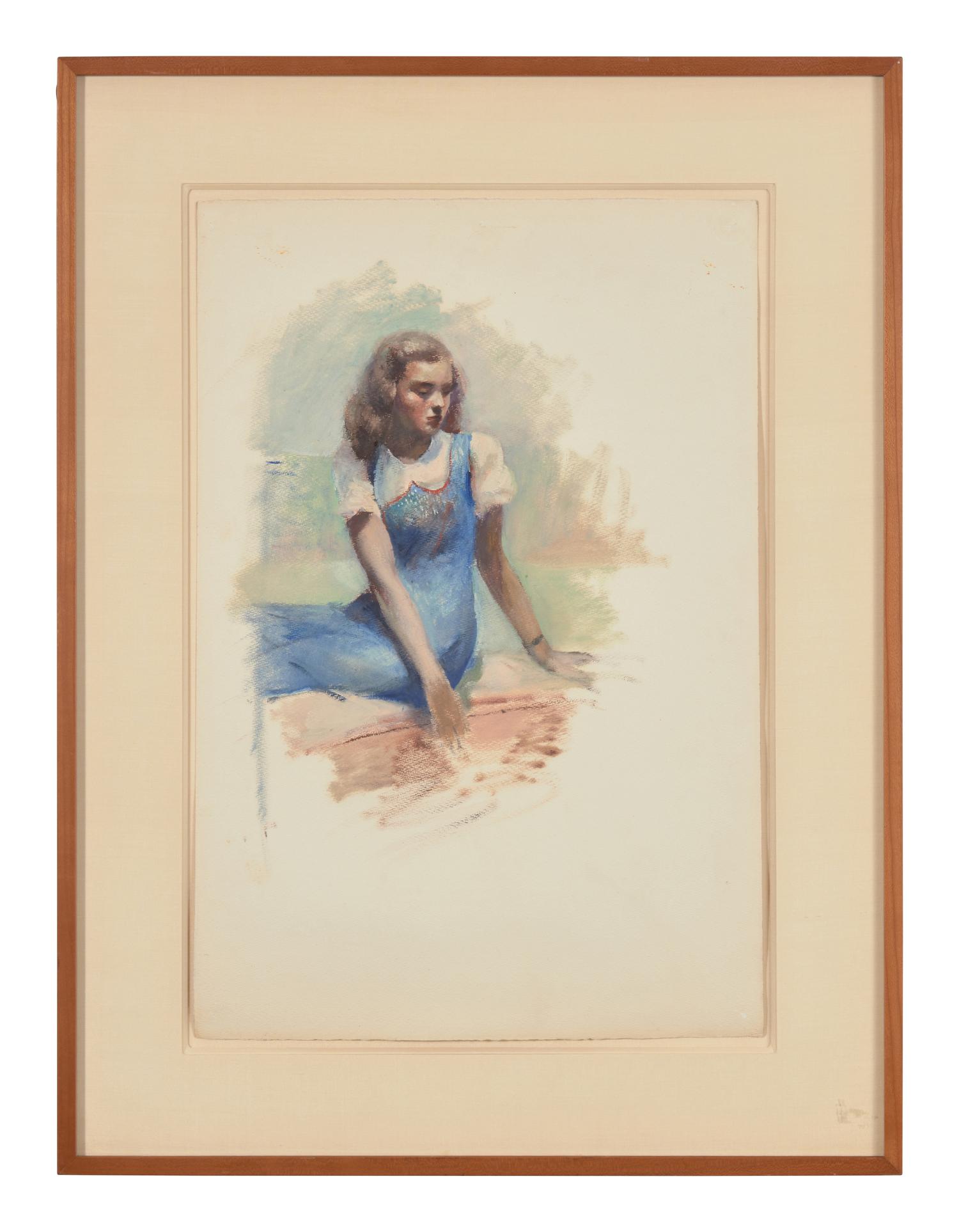 Woman in Blue Dress , 1924