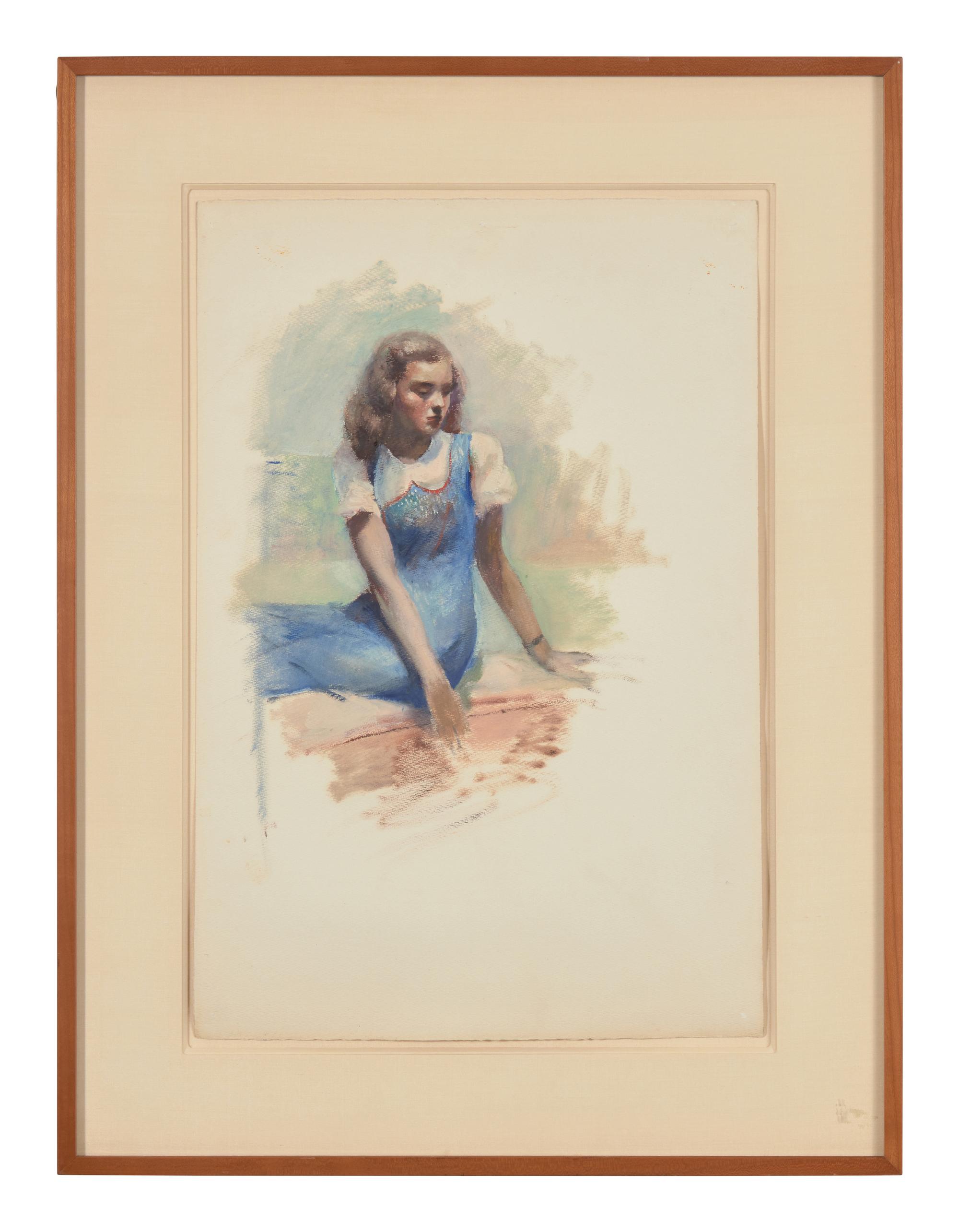 Woman in Blue Dress , 1924