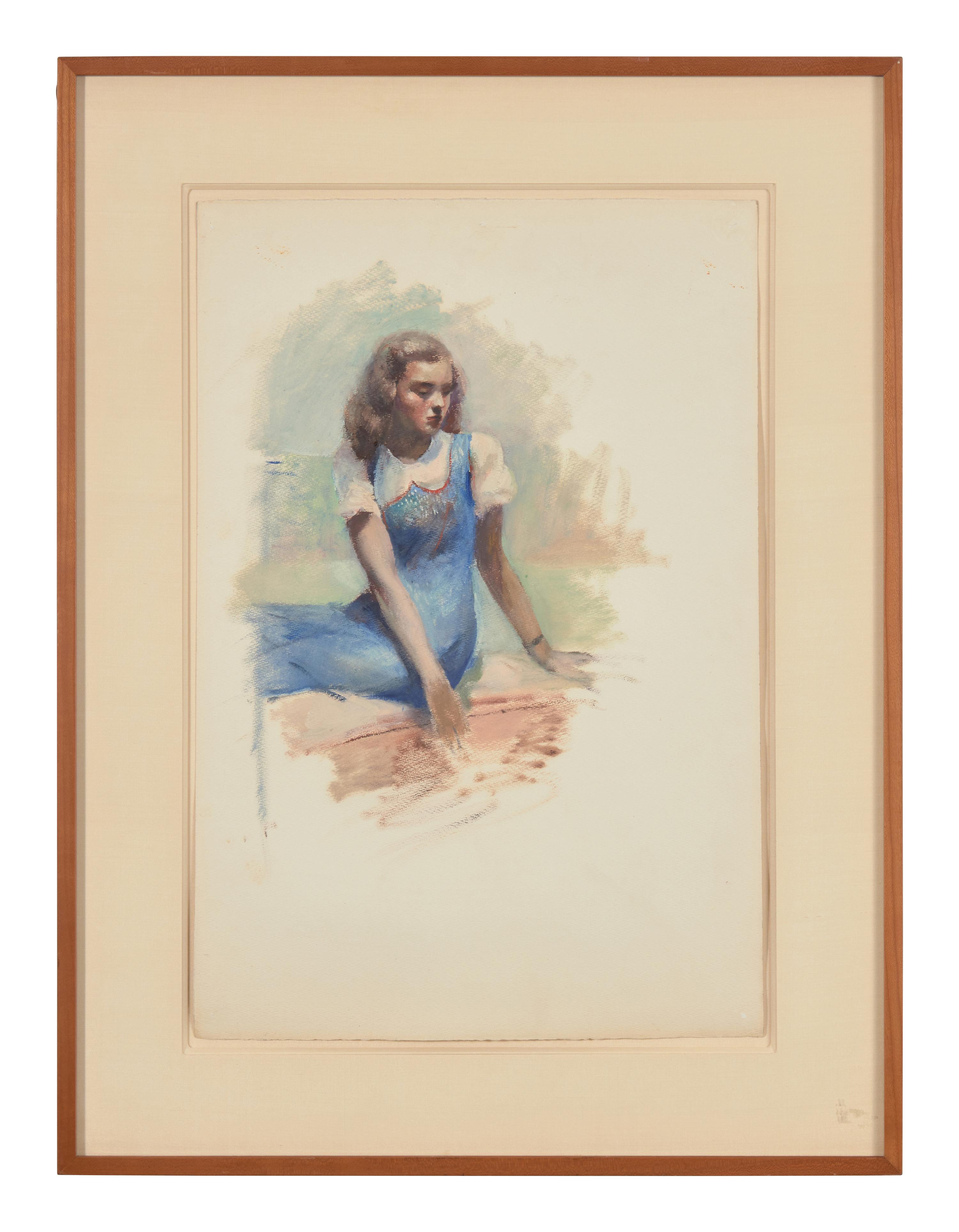 Woman in Blue Dress , 1924