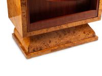 An Art Deco Style Burl Walnut and Rosewood Veneered Bar Cabinet
