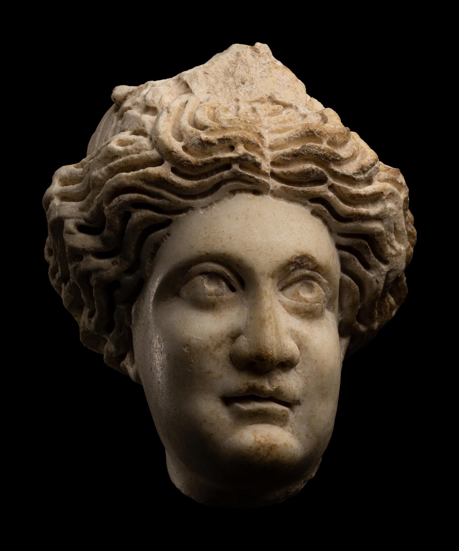 A Roman Marble Head of a Woman