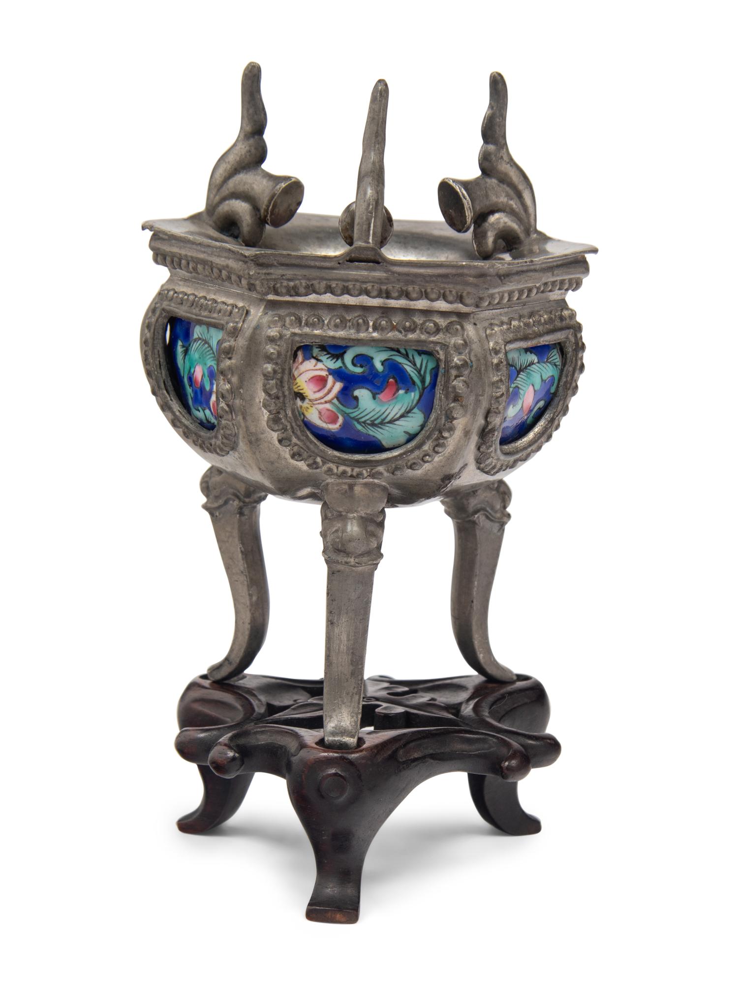 Three Chinese Silver and Pewter Scholar's Objects