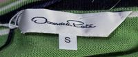 An Oscar de la Renta White Cotton Pant Ensemble, Pant size 10. Sweater set size S.