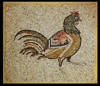 A Byzantine Marble Mosaic Panel with a Rooster