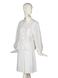 Chanel Eyelet Blouse and Skirt