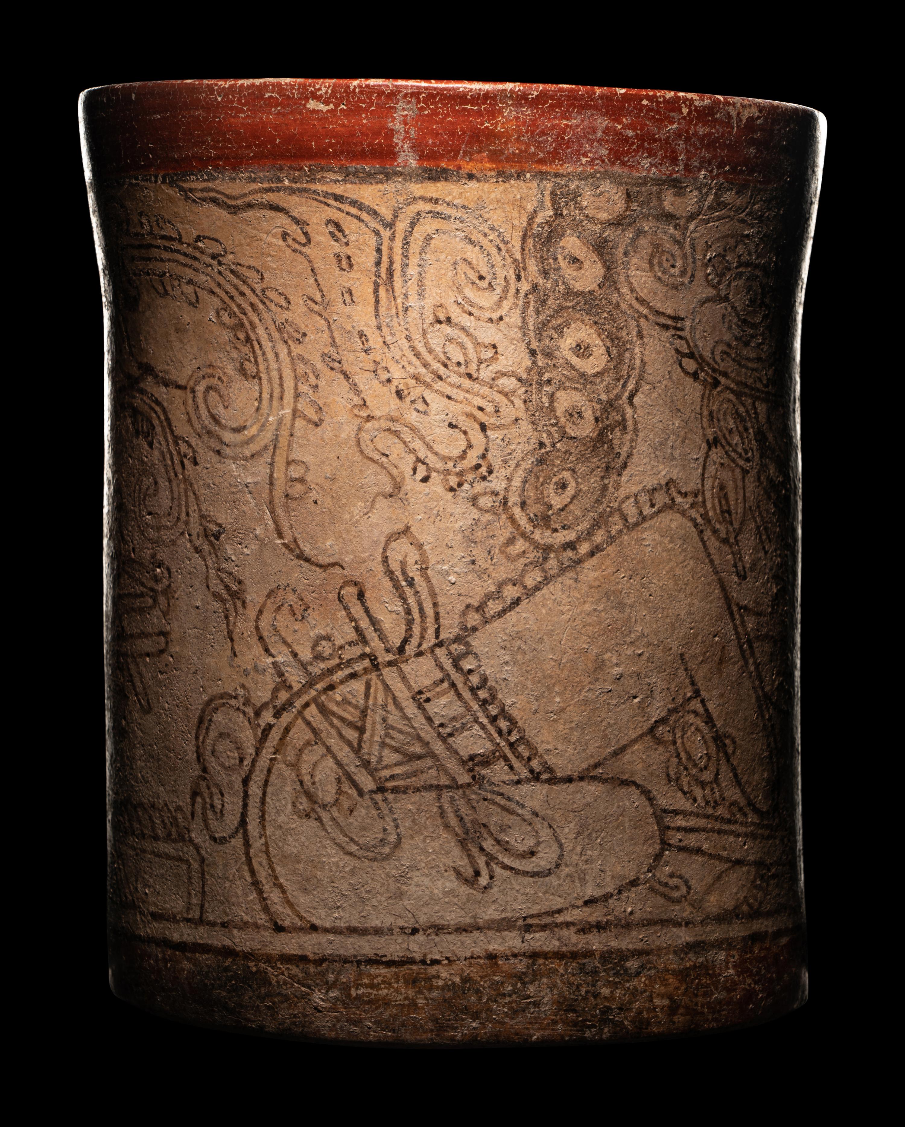 A Maya Codex Style Cylinder Vessel