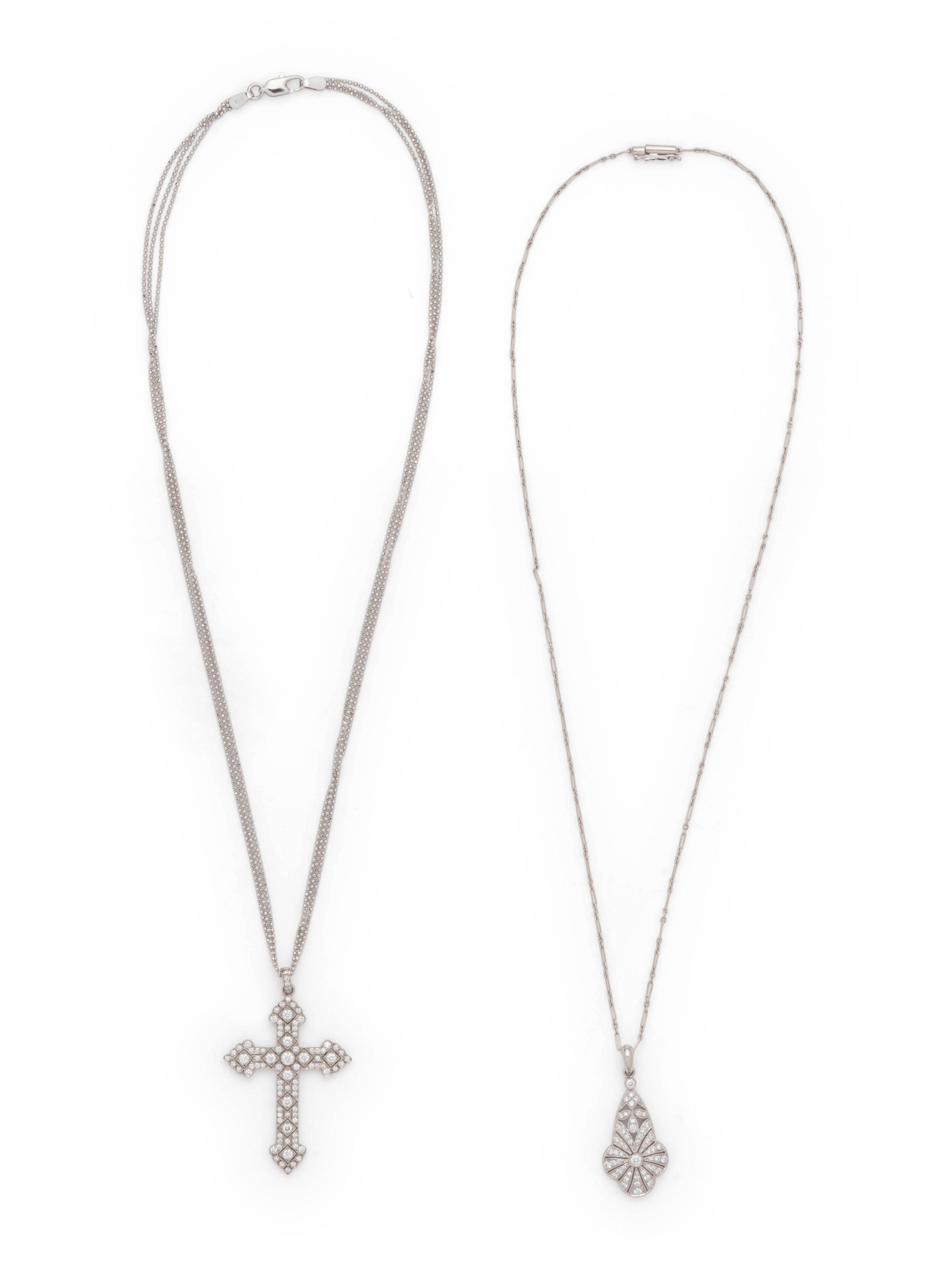COLLECTION OF DIAMOND PENDANTS/NECKLACES