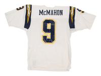 A Group of Three Vintage Jim McMahon San Diego Chargers Football Jerseys from The Collection of Sports Super Agent Steve Zucker,