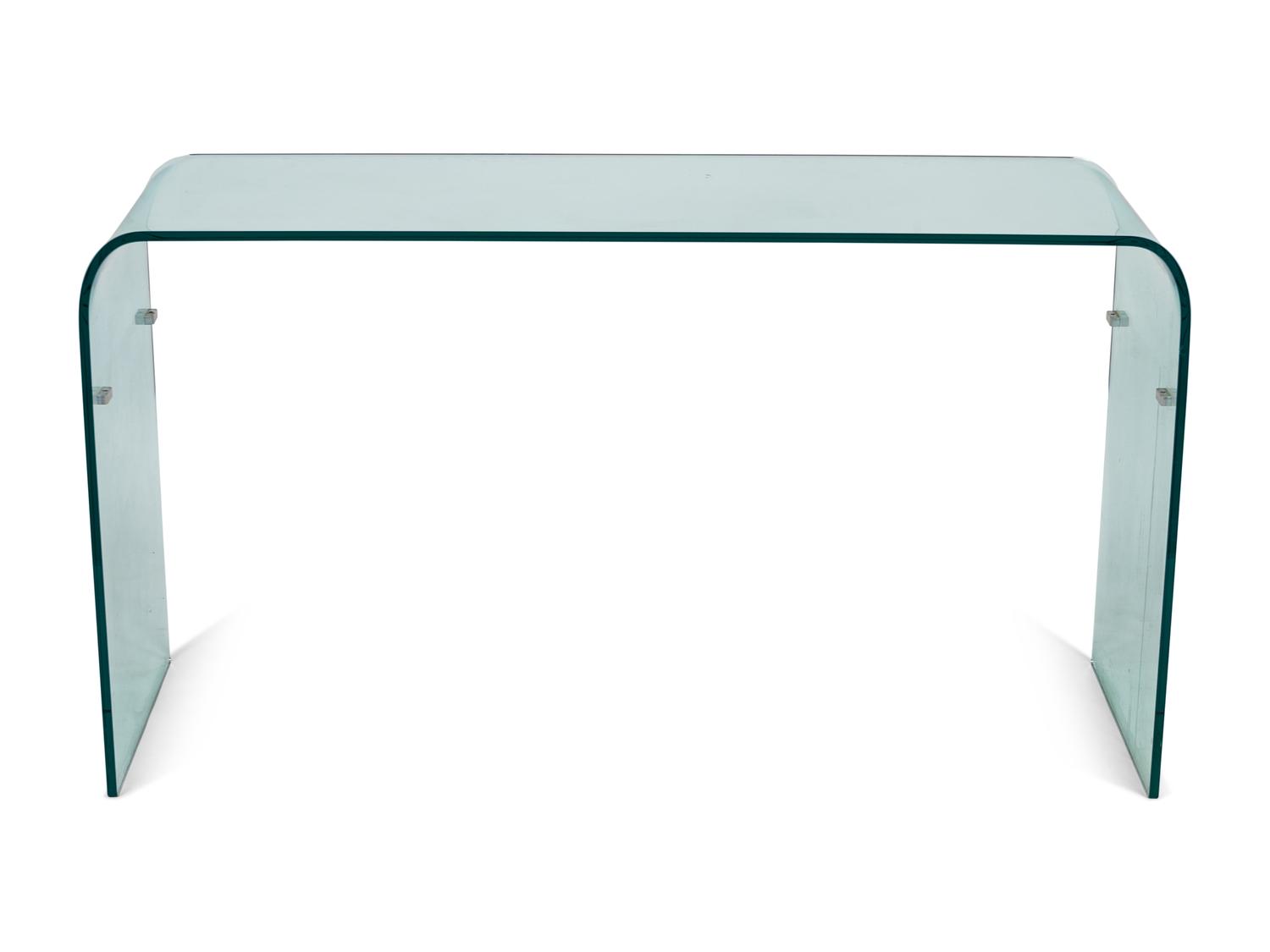 A Modern Italian Curved Glass Sofa Table — 20TH CENTURY