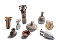 A Group of 9 Greco-Roman Glass Vessels