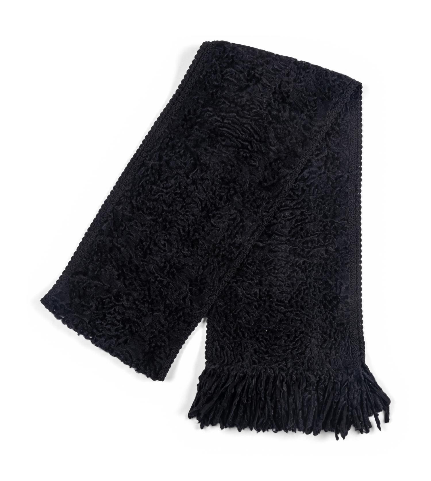Fringed Broadtail Lamb Fur Scarf, Attributed To J. Mendel