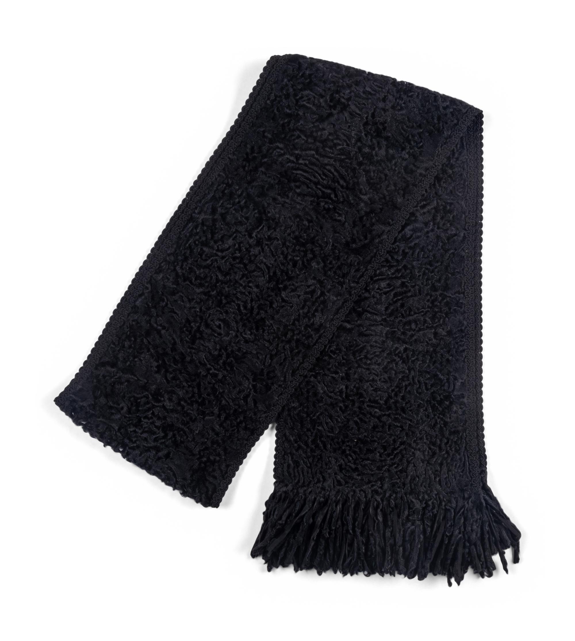 Fringed Broadtail Lamb Fur Scarf, Attributed To J. Mendel