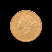 A 1907 Liberty Head $20 Gold Coin