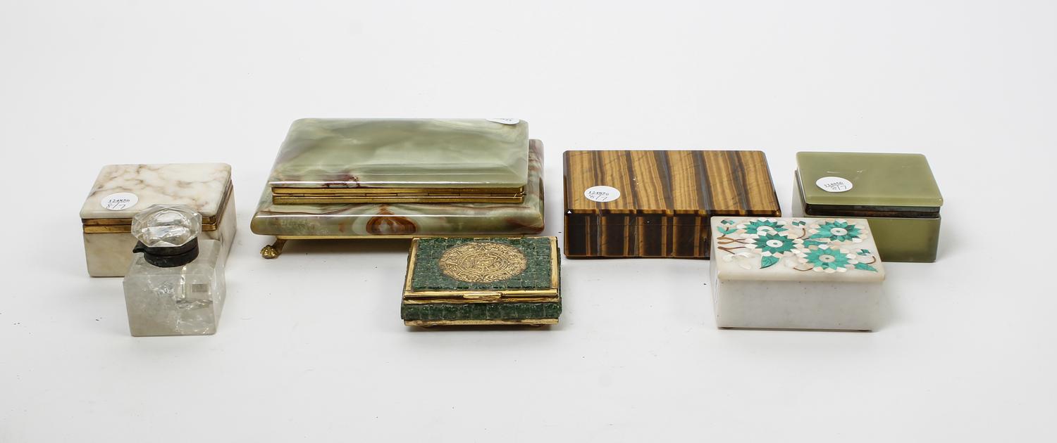 A Group of Seven Hardstone Articles
