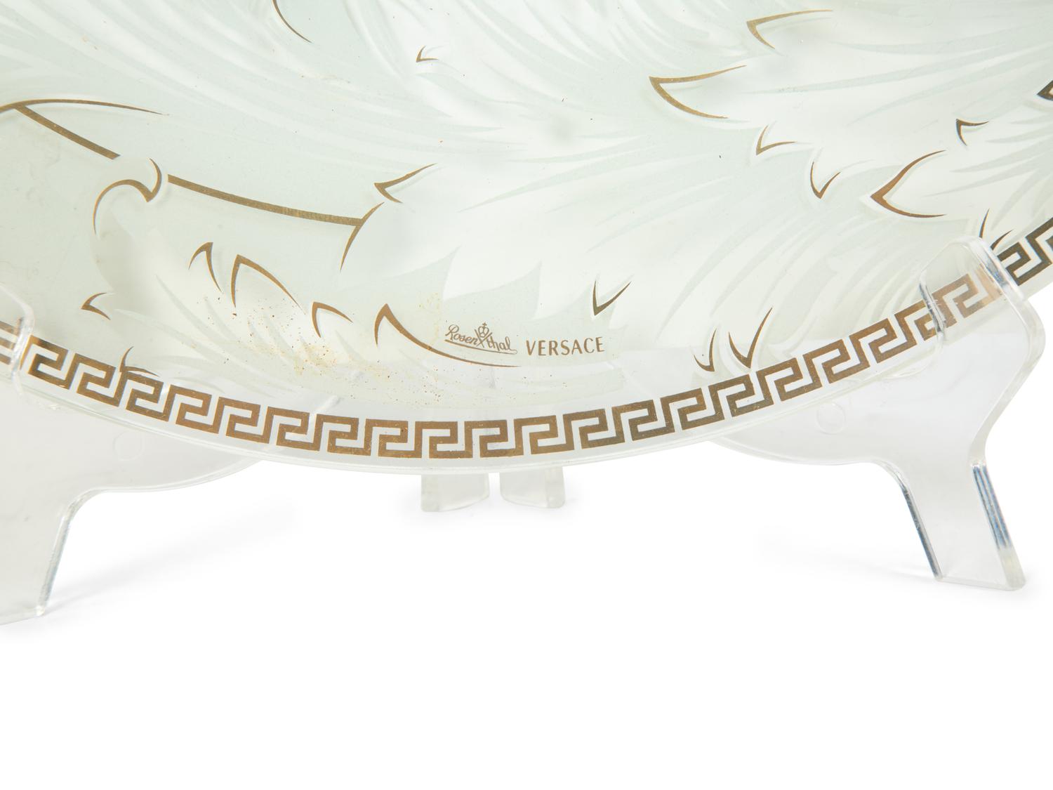 Two Versace for Rosenthal Arabesque Crystal Plates — 20TH CENTURY