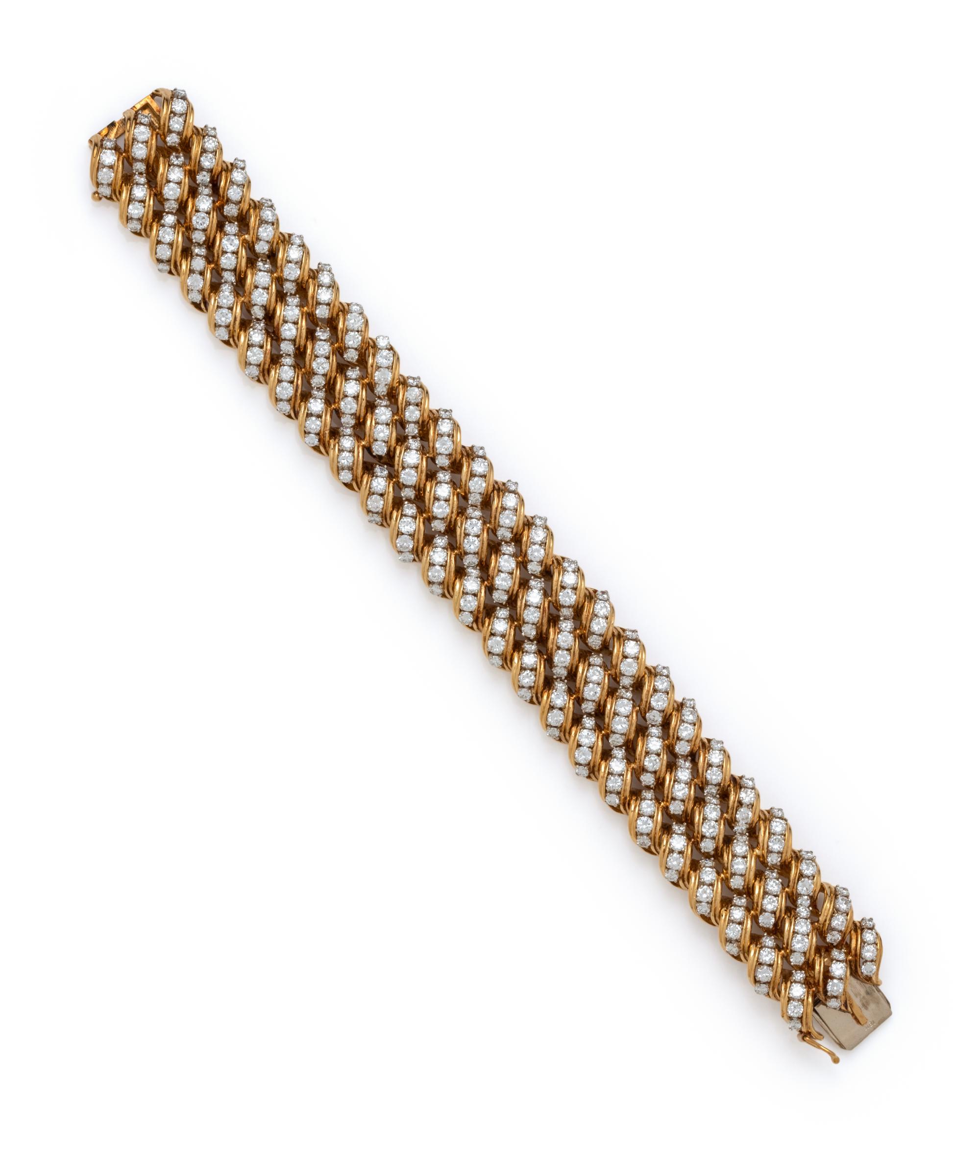 YELLOW GOLD AND DIAMOND BRACELET