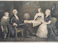 A Currier and Ives Chromolithograph of Washington at Home , after Edward Savage (American, 1761-1817)