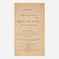 [Fore-edge Painting] [Currie, C.B.] Clarkson, Thomas Memoirs of the Public and Private Life of William Penn