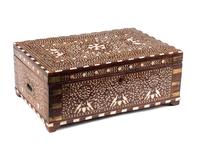 A Large Anglo-Colonial Bone-Inlaid Table Casket