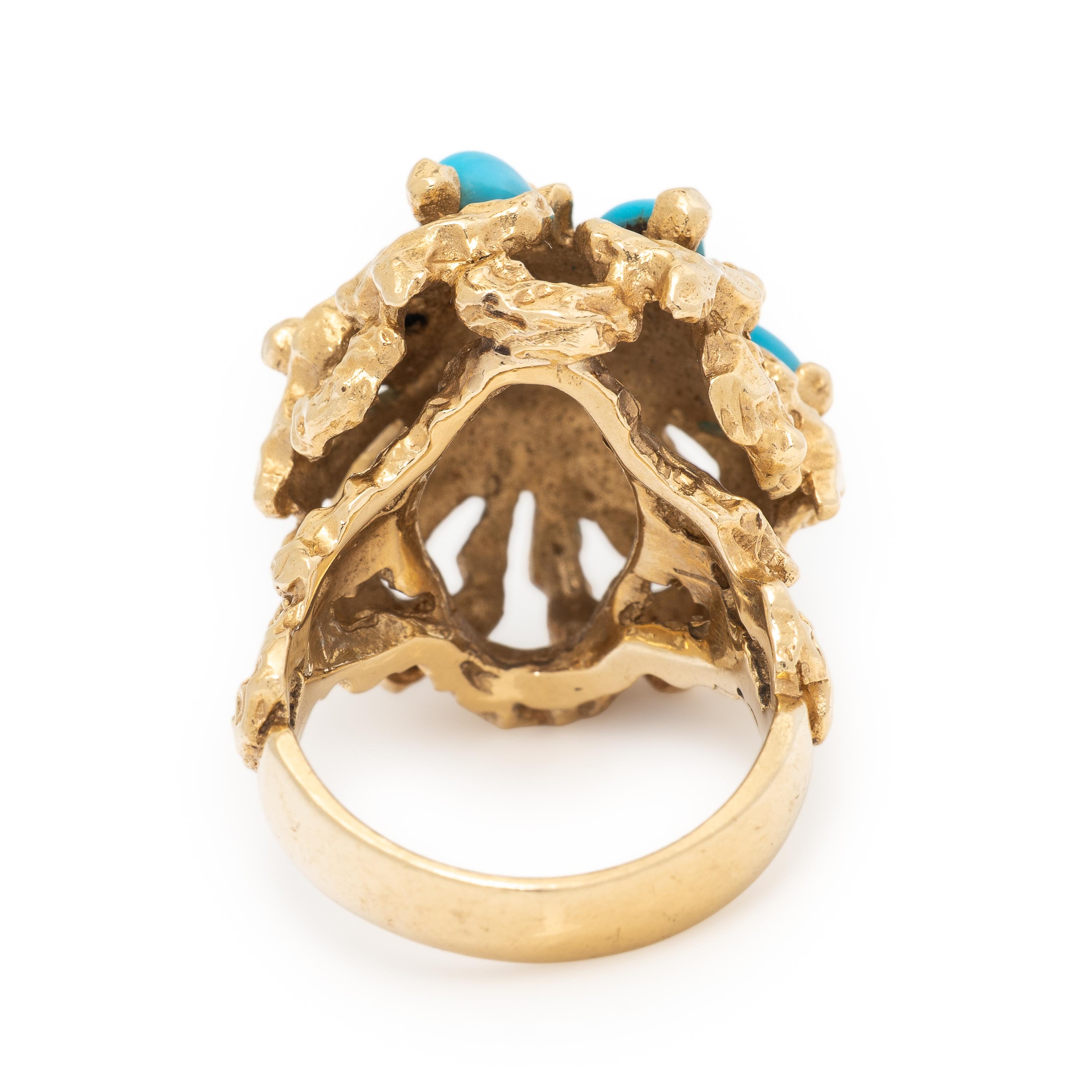 Hardstone, Lapis Lazuli, and Yellow Gold Ring