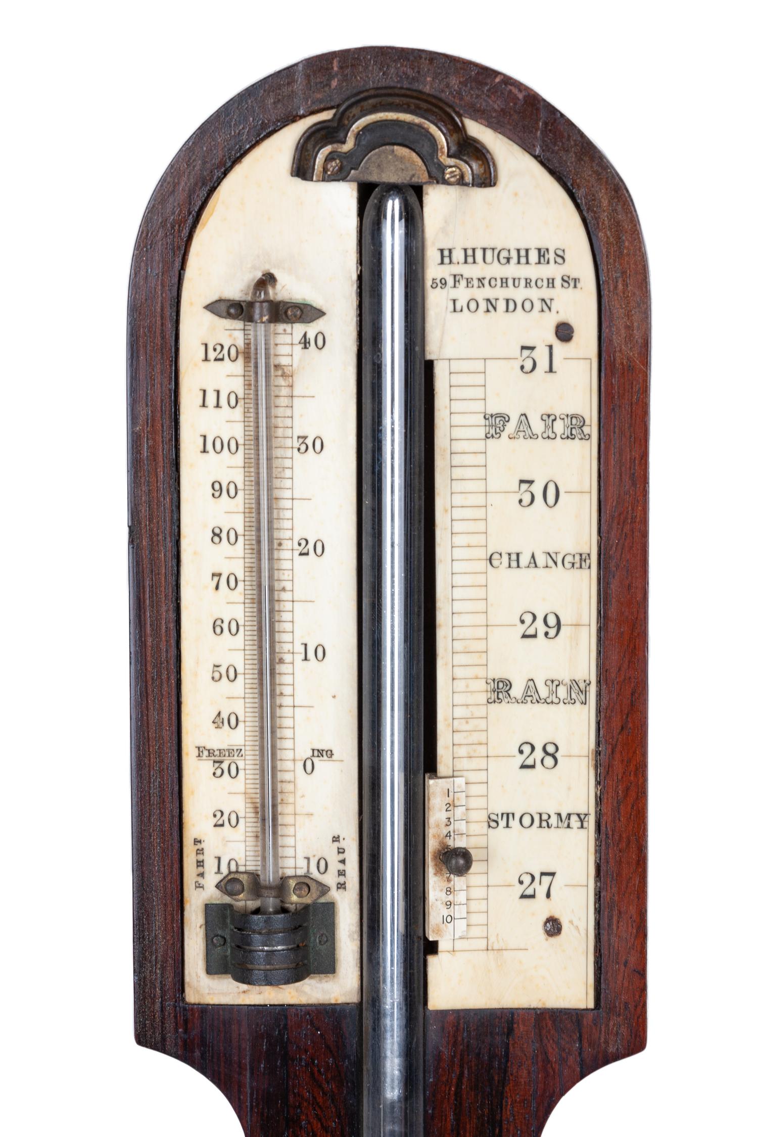 An English Rosewood Stick Barometer