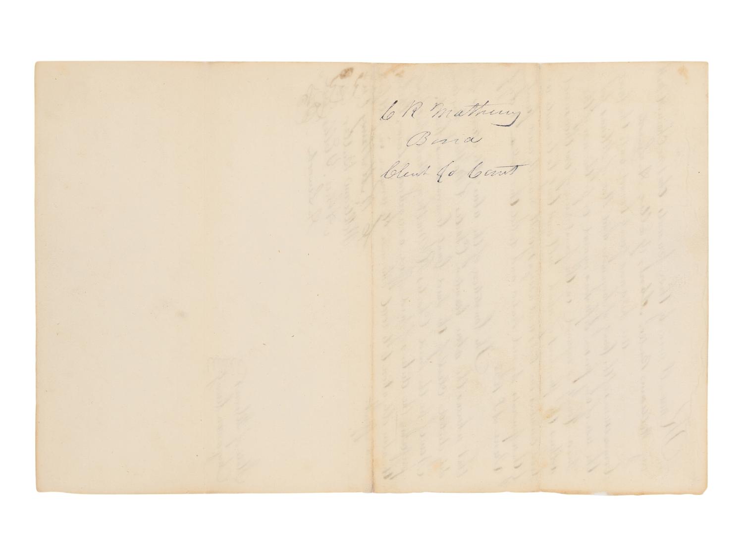 LINCOLN, Abraham (1809-1865). Manuscript document signed twice ("A. Lincoln"), [Springfield], 18 June 1838.