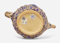 A Spode Caneware Enamel Decorated Teapot, UK, circa 1790-1800
