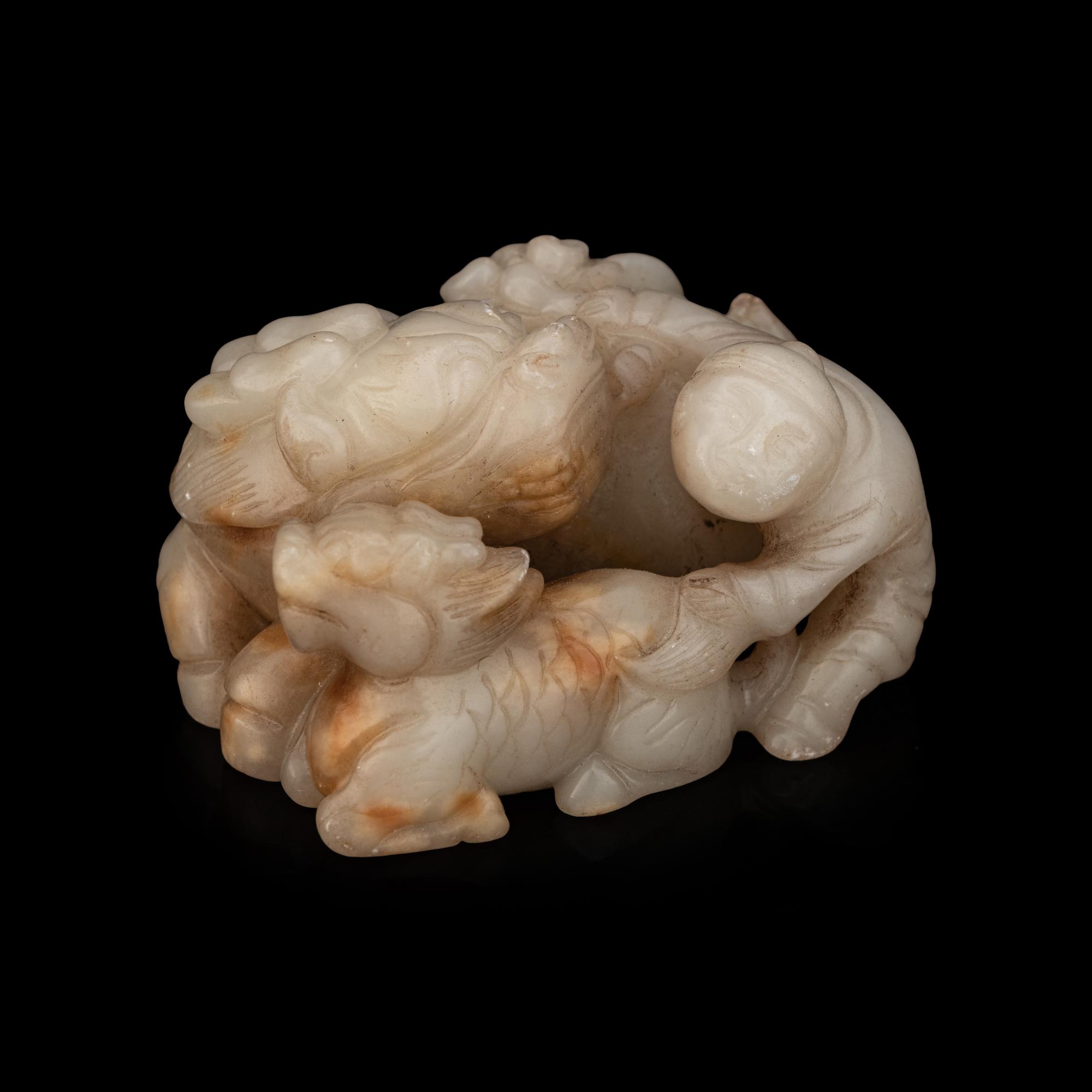 Two Chinese Celadon Jade Carvings