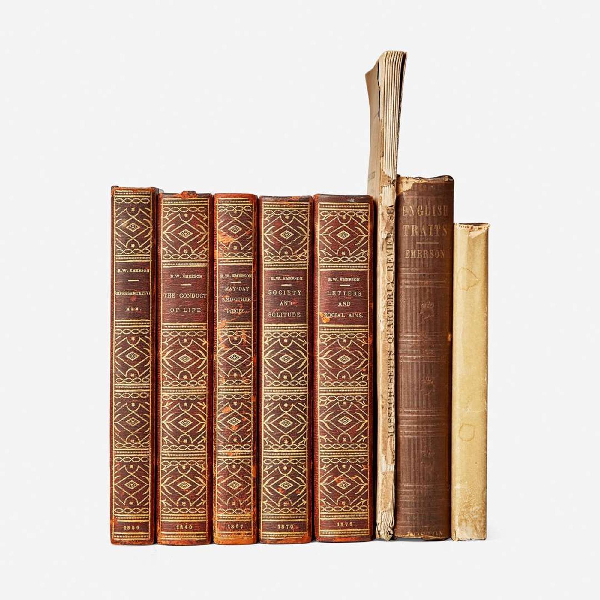 [Literature] Emerson, Ralph Waldo Group of 8 Titles