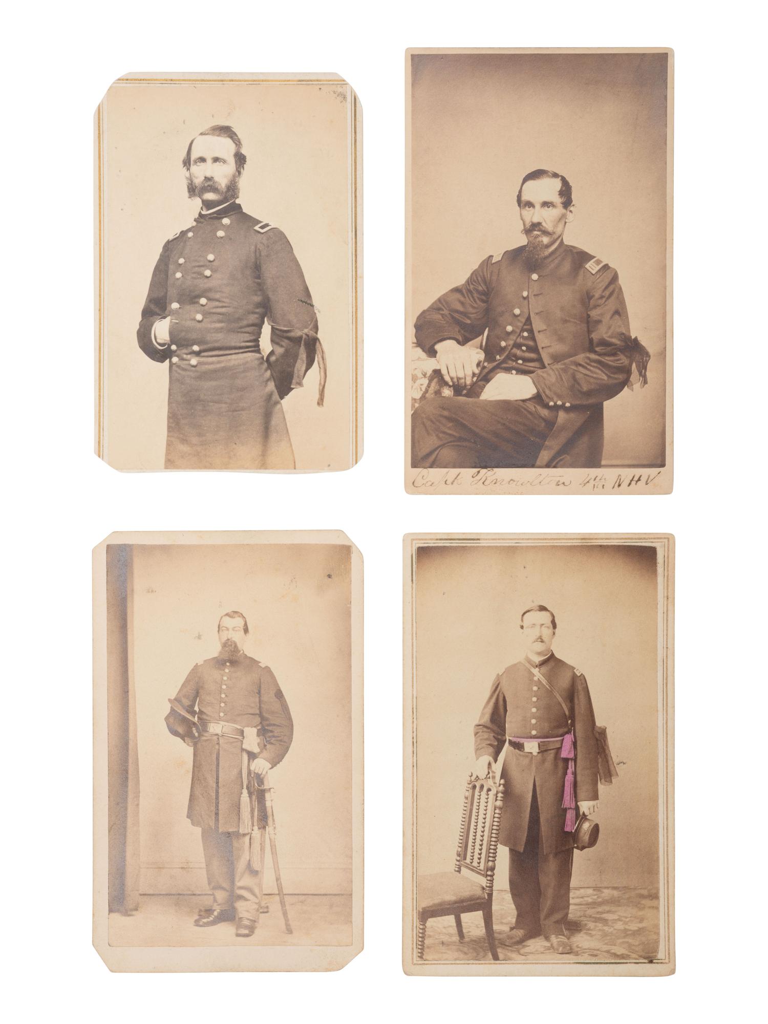 [LINCOLN FUNERAL]. A group of 12 CDVs featuring generals and other high ranking officers wearing Lincoln mourning badges and bands. Incl. Generals GRANT, LOGAN, EKIN, & MCLAUGHLIN.