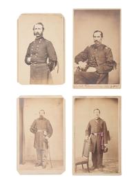 [LINCOLN FUNERAL]. A group of 12 CDVs featuring generals and other high ranking officers wearing Lincoln mourning badges and bands. Incl. Generals GRANT, LOGAN, EKIN, & MCLAUGHLIN.