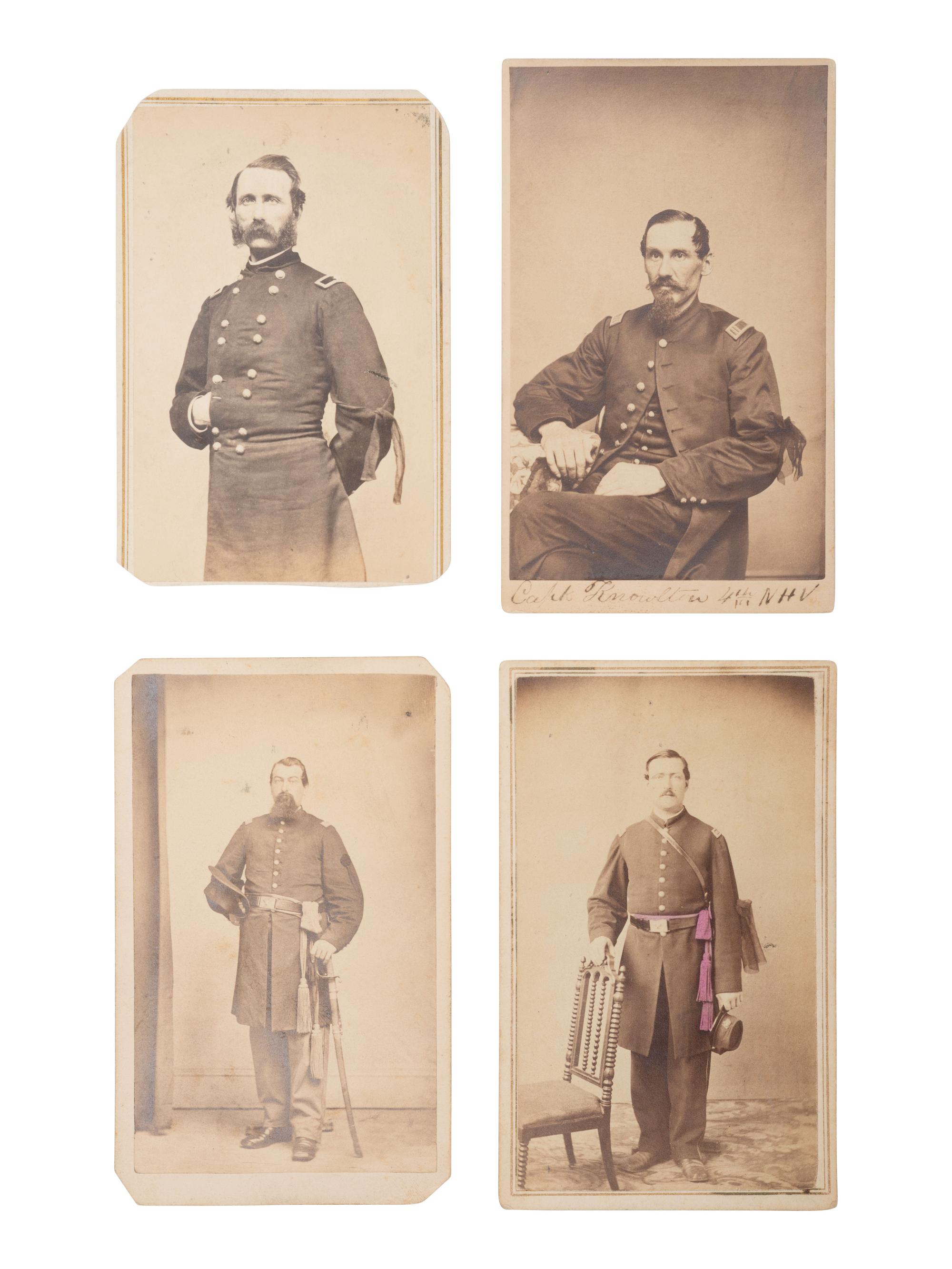 [LINCOLN FUNERAL]. A group of 12 CDVs featuring generals and other high ranking officers wearing Lincoln mourning badges and bands. Incl. Generals GRANT, LOGAN, EKIN, & MCLAUGHLIN.
