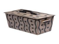 An African American Painted Poplar Covered Dough Box