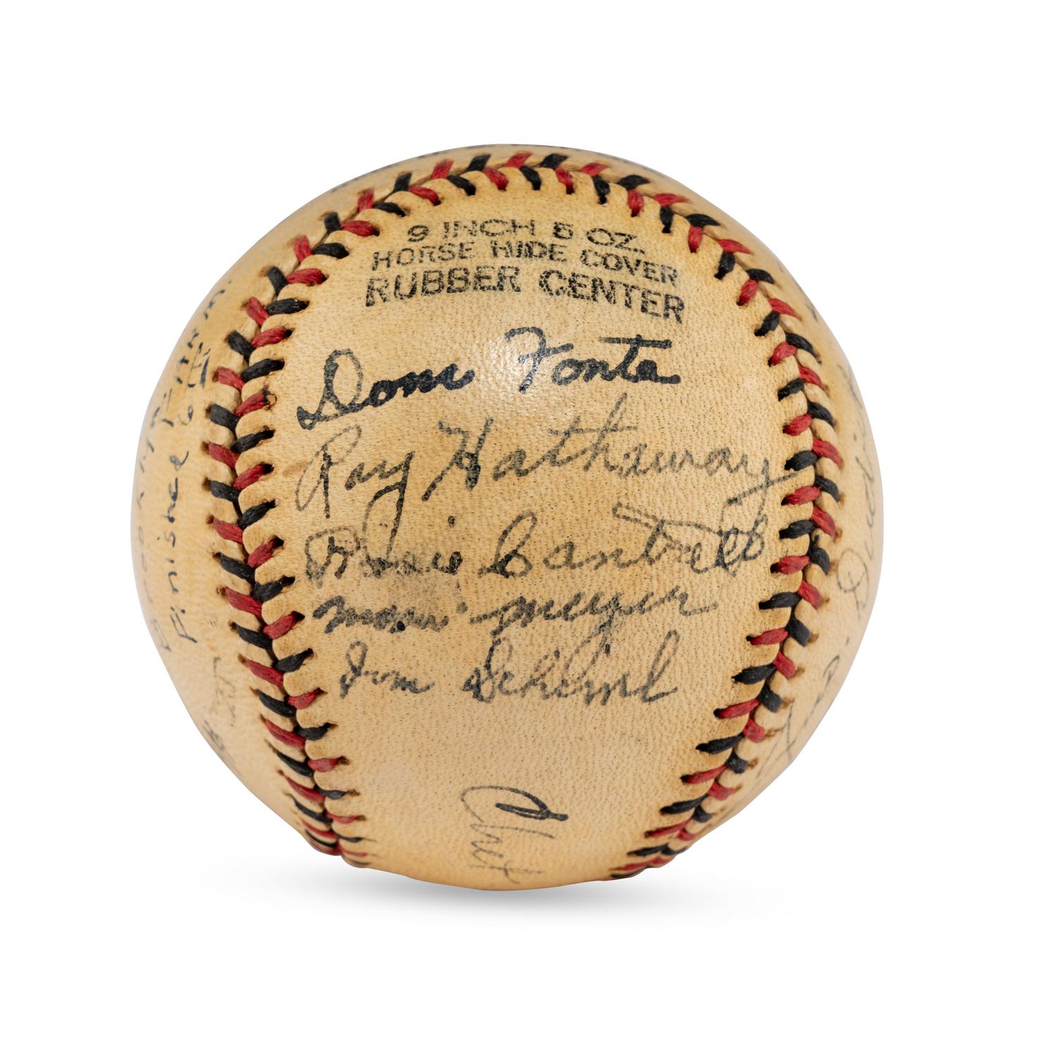 A 1939 Dayton Wings Team Signed Autograph Baseball