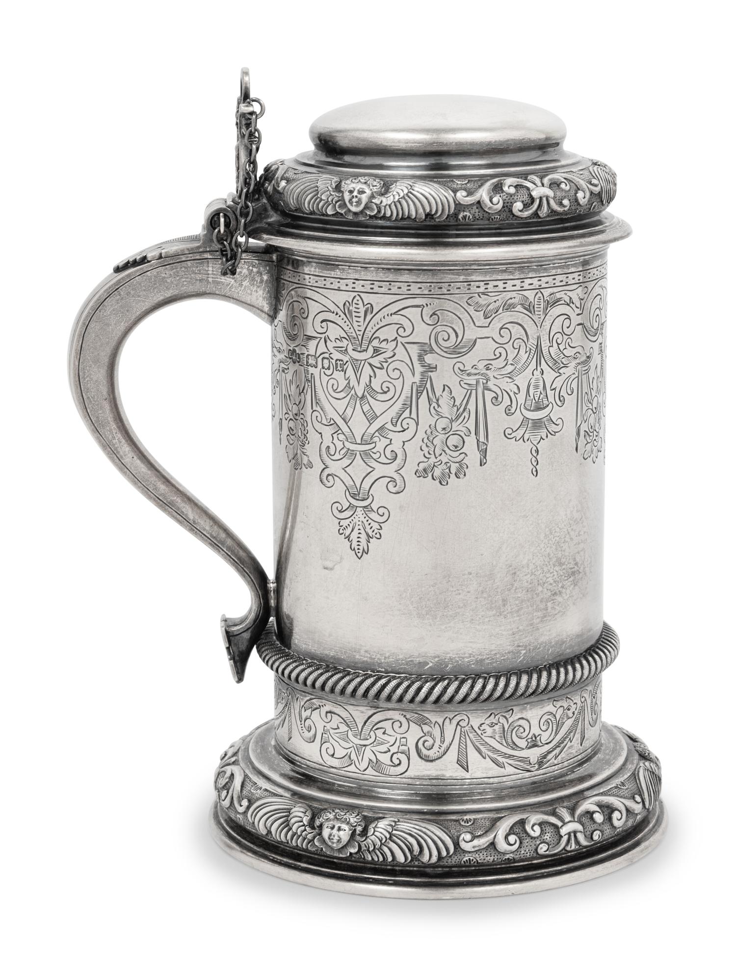 An English Silver-Gilt Tankard
