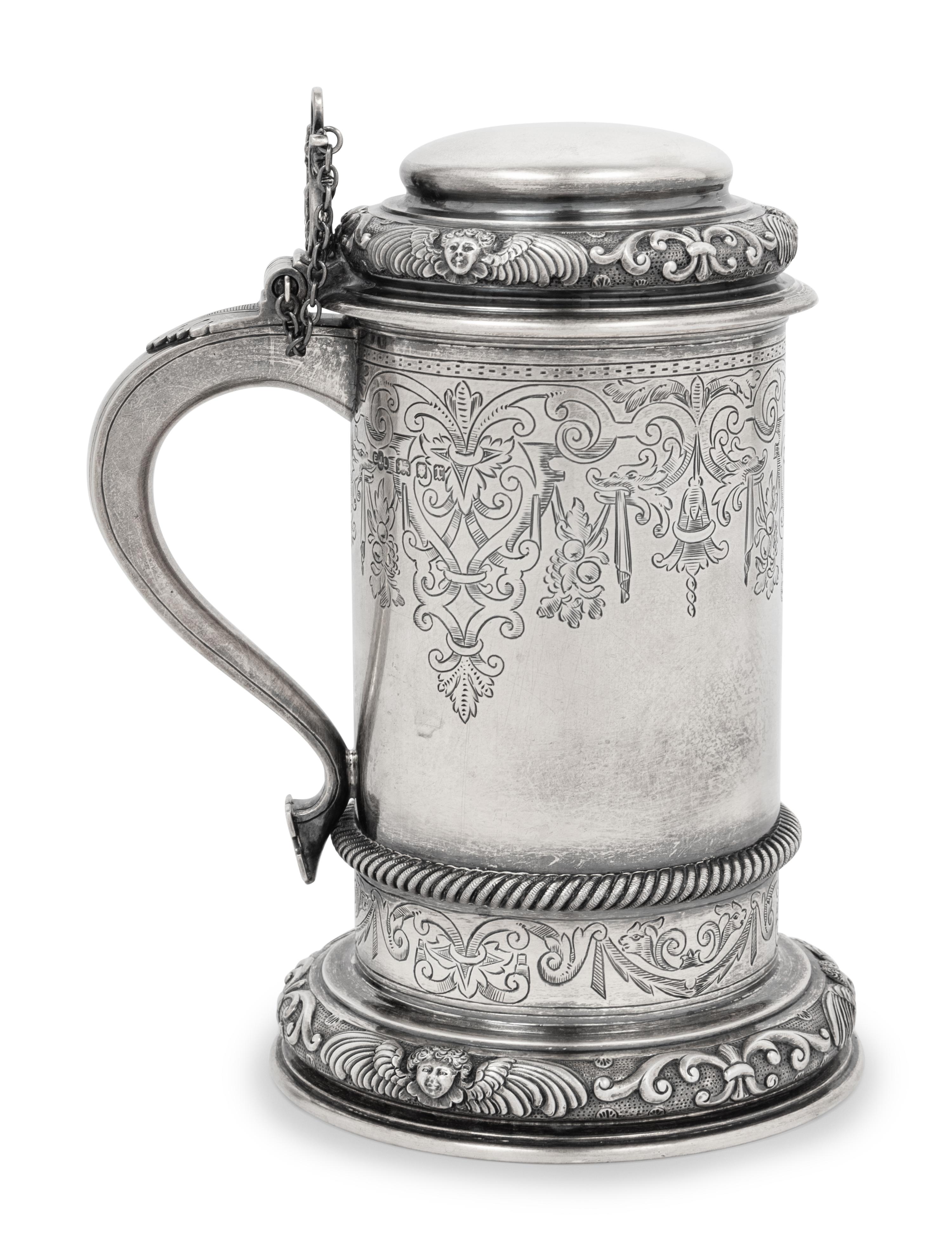 An English Silver-Gilt Tankard