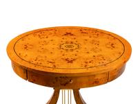 A Pair of Charles X Style Oval Tables en Chiffoniere