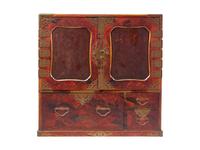 A Large Japanese Marquetry and Metal Mounted Cabinet, Meiji Period