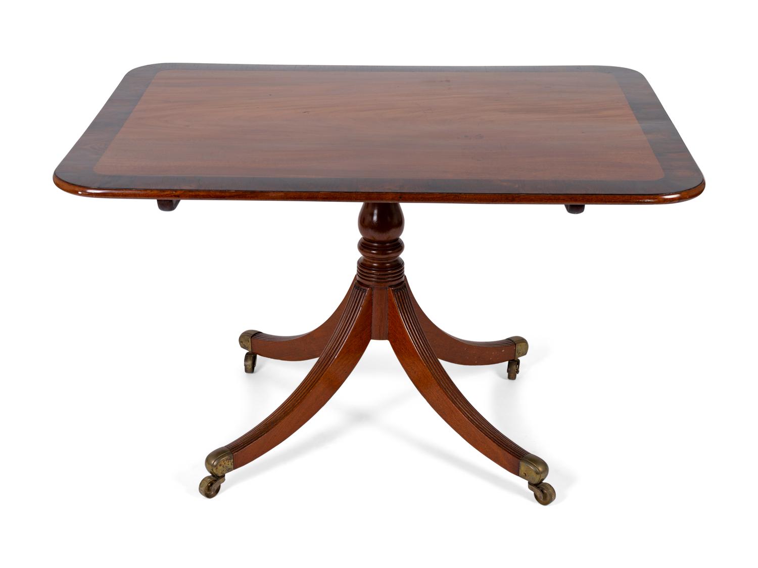 A Regency Cross-banded Mahogany Tilt-top Breakfast Table — EARLY 19TH CENTURY