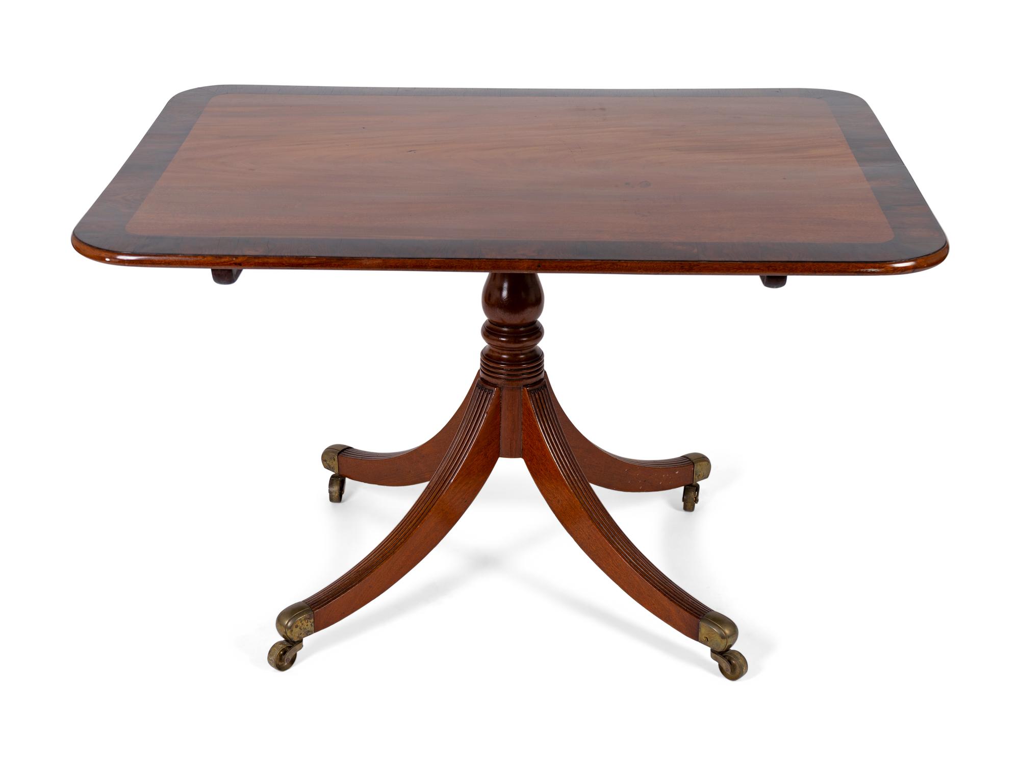 A Regency Cross-banded Mahogany Tilt-top Breakfast Table — EARLY 19TH CENTURY