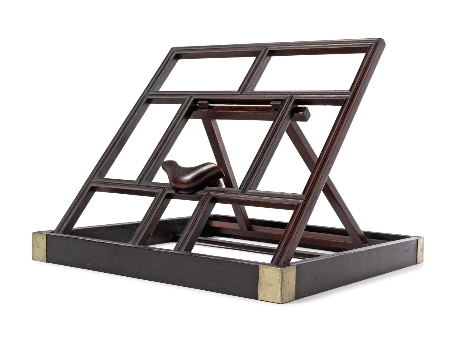 A Zitan Wood Mirror Stand