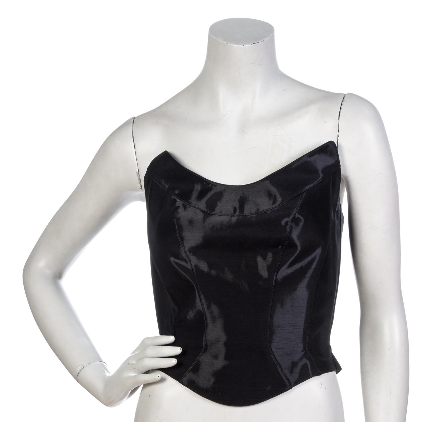 A Thierry Mugler 'Wet Look' Bustier, Size 38.