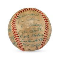A 1949 Kansas City Blues / Toledo Mud Hens Multi Signed Baseball